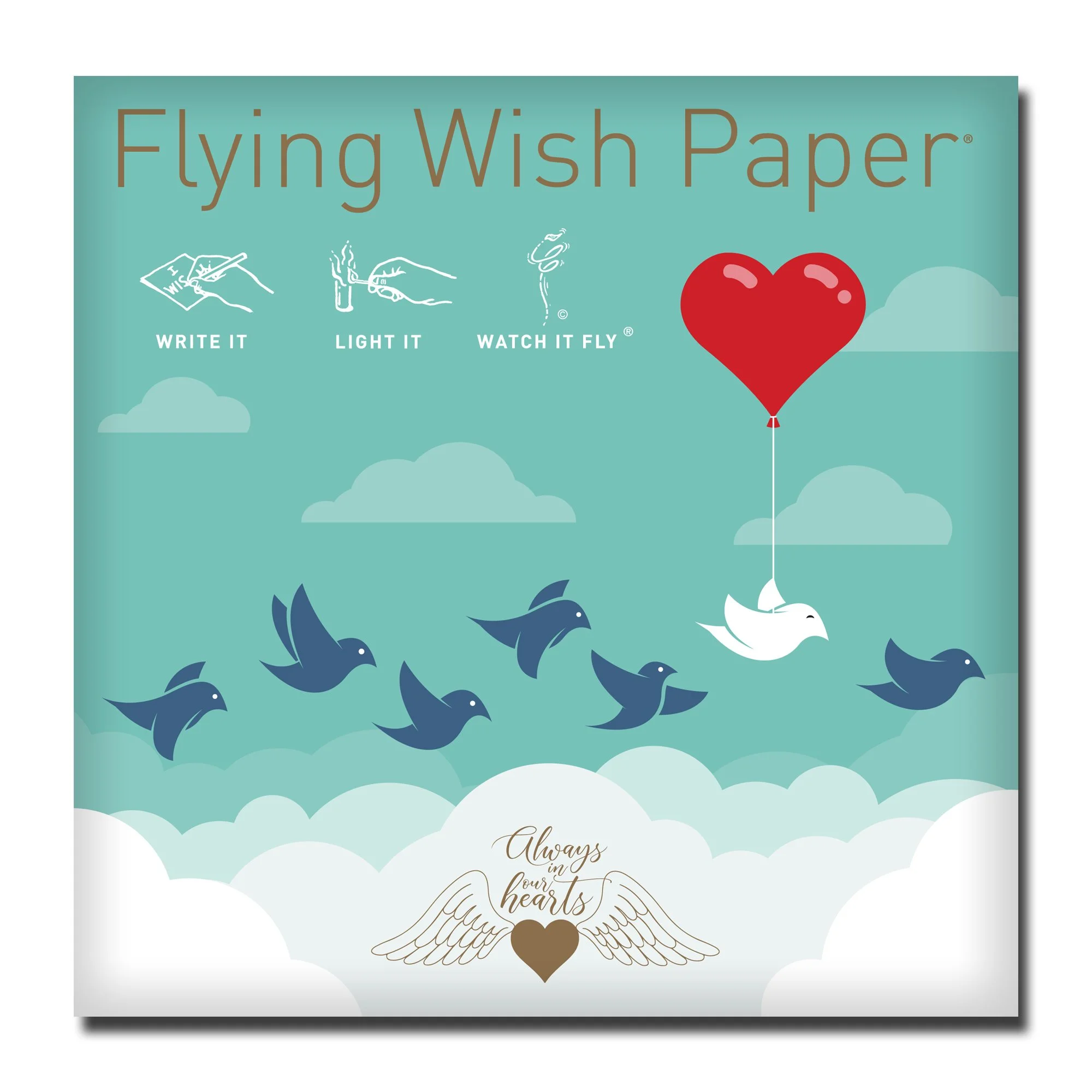 Flying Wish Paper® ALWAYS IN OUR HEARTS | Forever Love Wishes That Bridge Worlds