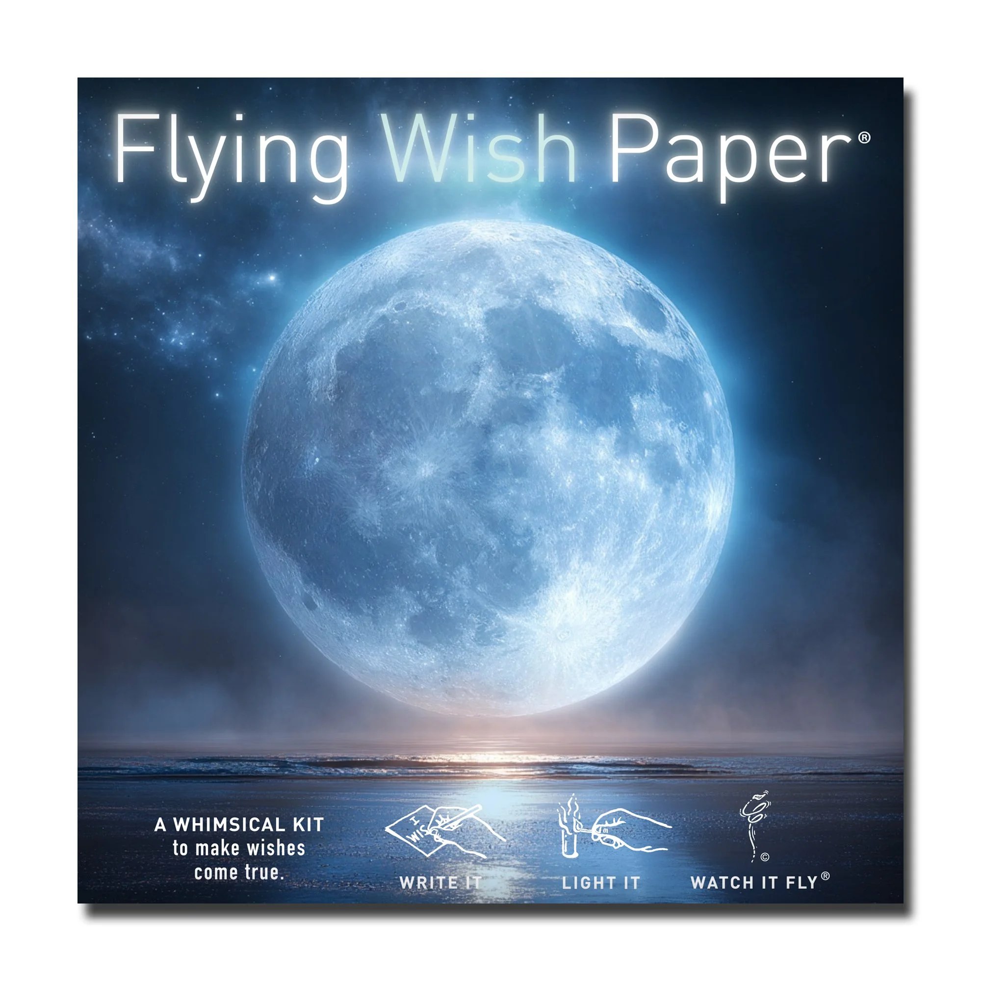 Flying Wish Paper® BLUE MOON Standard Mini WISHING KIT™
