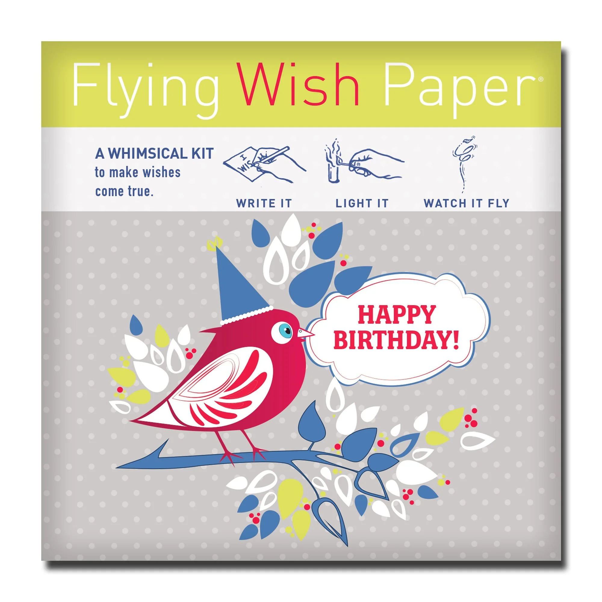 Flying Wish Paper® BIRTHDAY BIRDY | Celebration Wishes That Sing Happy Returns