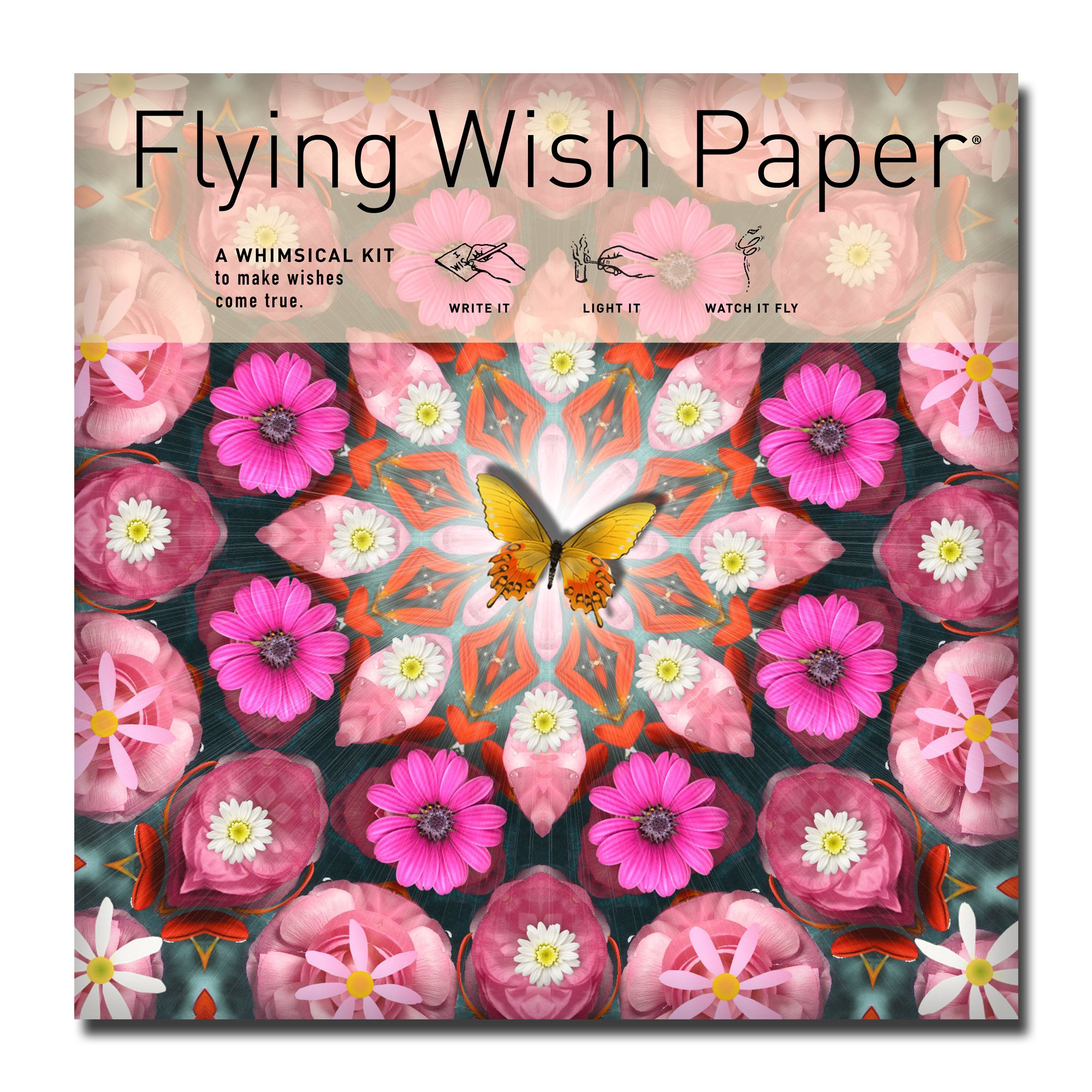 Flying Wish Paper® PINK BUTTERFLY Large Kit | Collective Transformation for 50 Souls