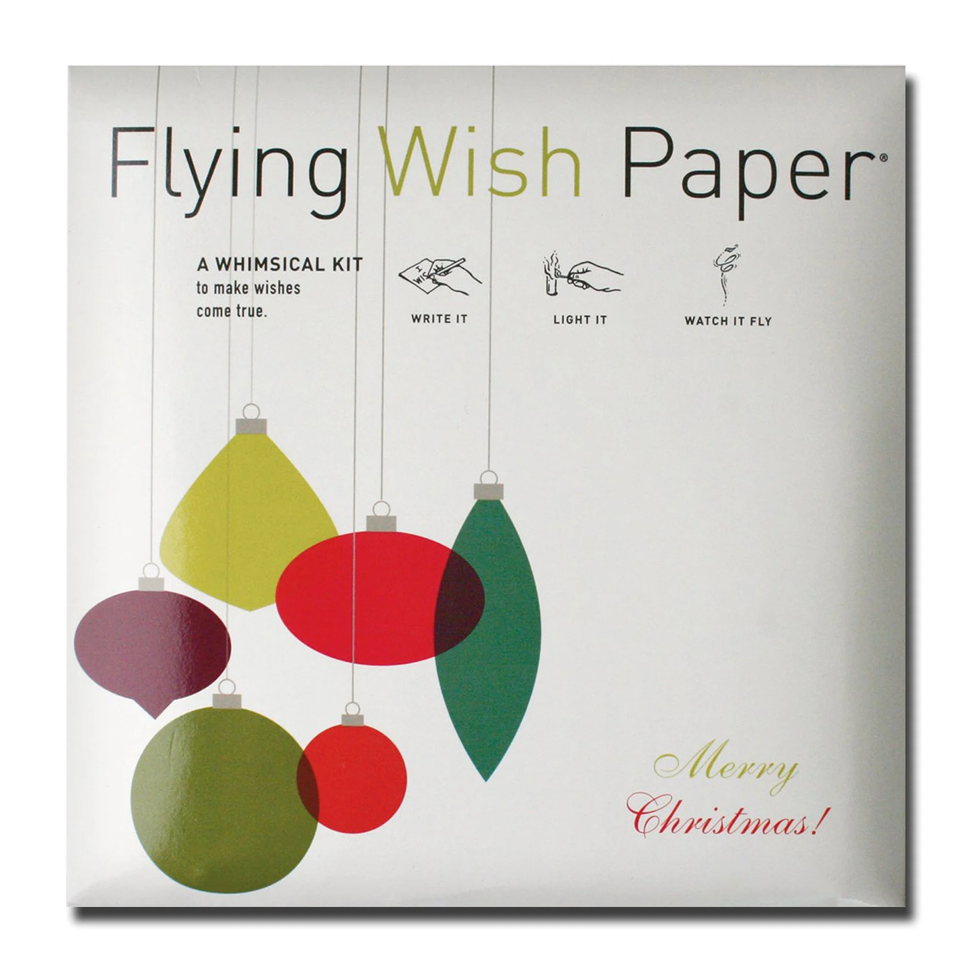Flying Wish Paper® RETRO ORNAMENTS Large Kit | Vintage Holiday Magic for 50